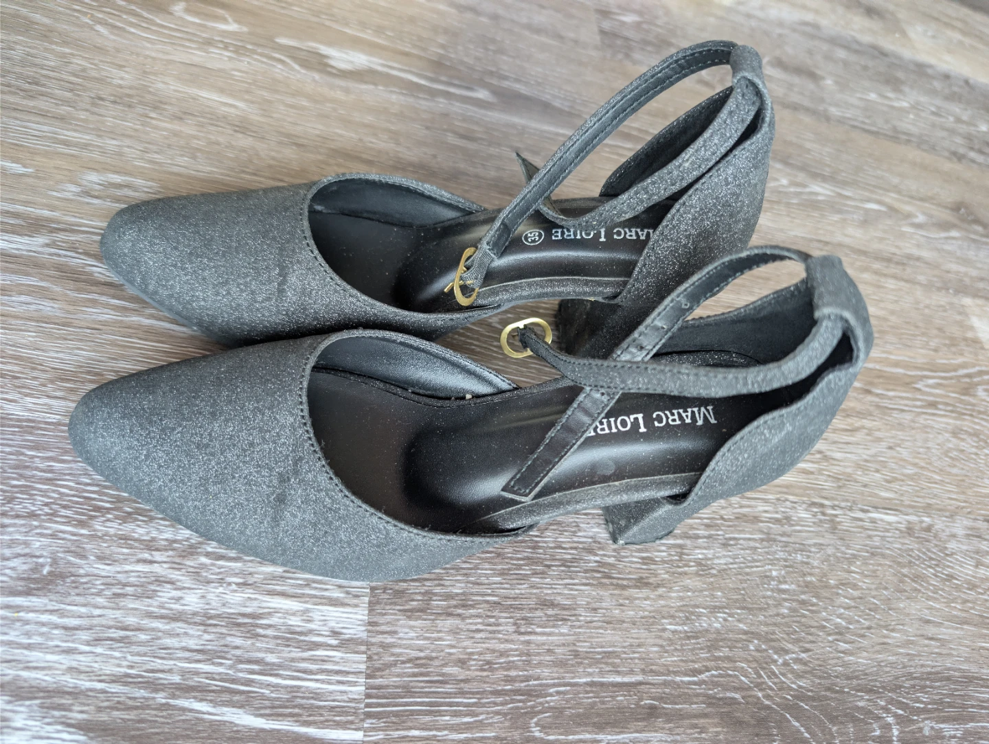 Black glitter heels - photo 2