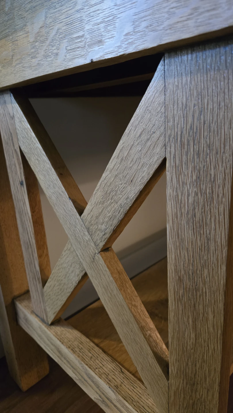 Antique tiger oak library table - photo 2