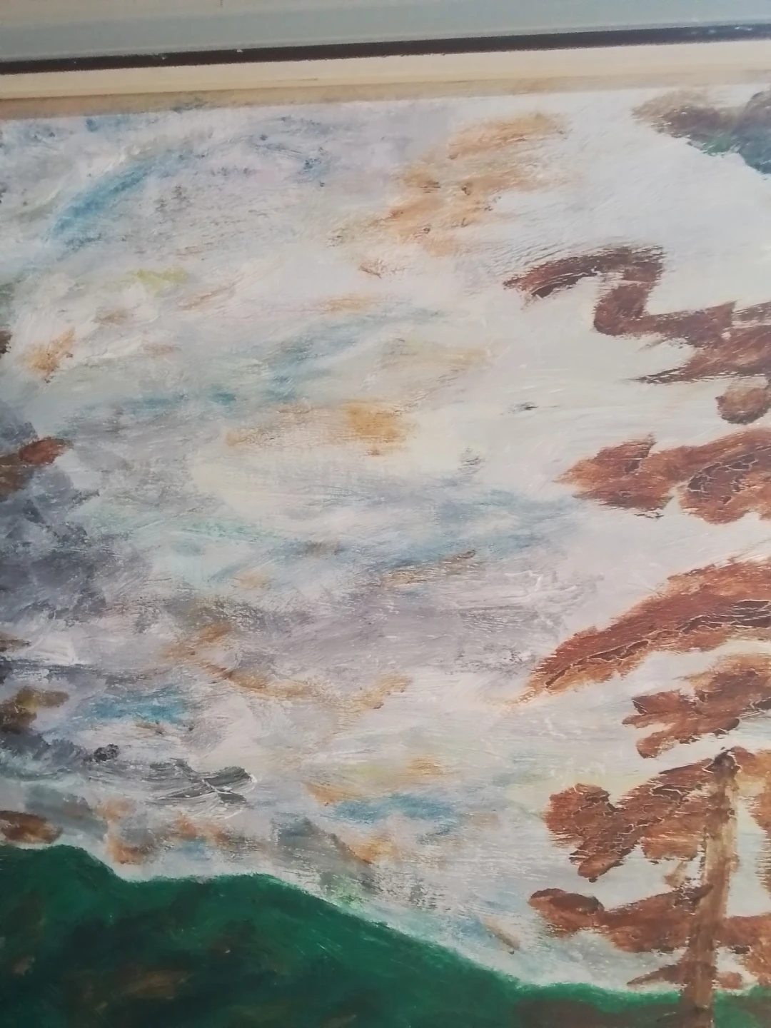Vintage Mid-Century Impressionist Mountain Landscape - photo 3