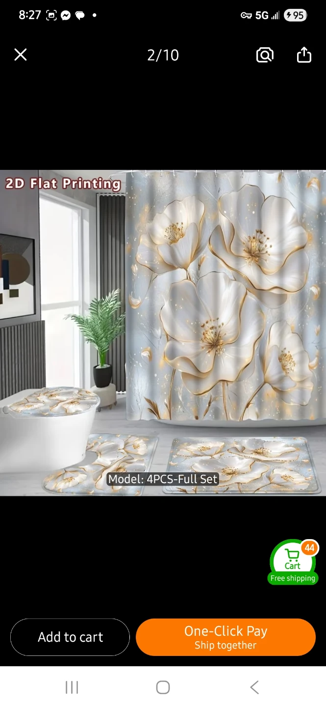 NEW 4-Piece Floral Bathroom Set 🌼 - photo 3