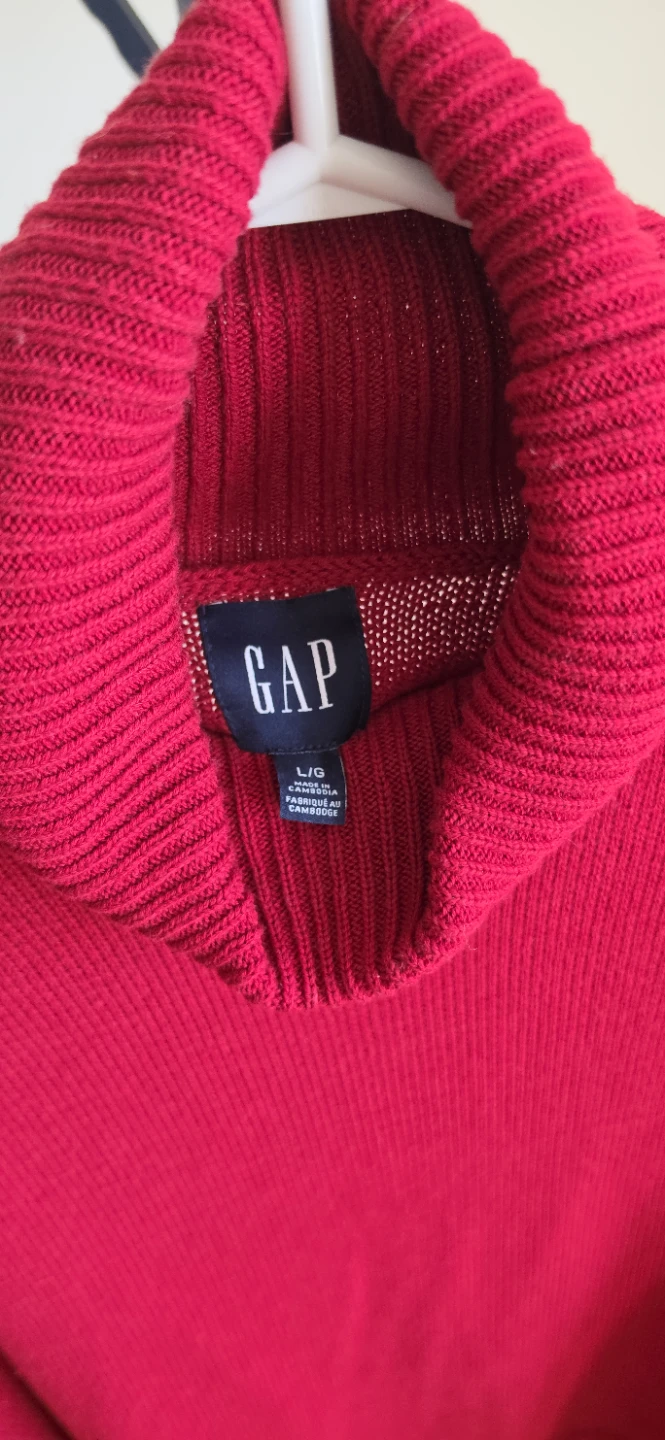 Once worn! GAP Red Turtleneck Sweater - photo 2