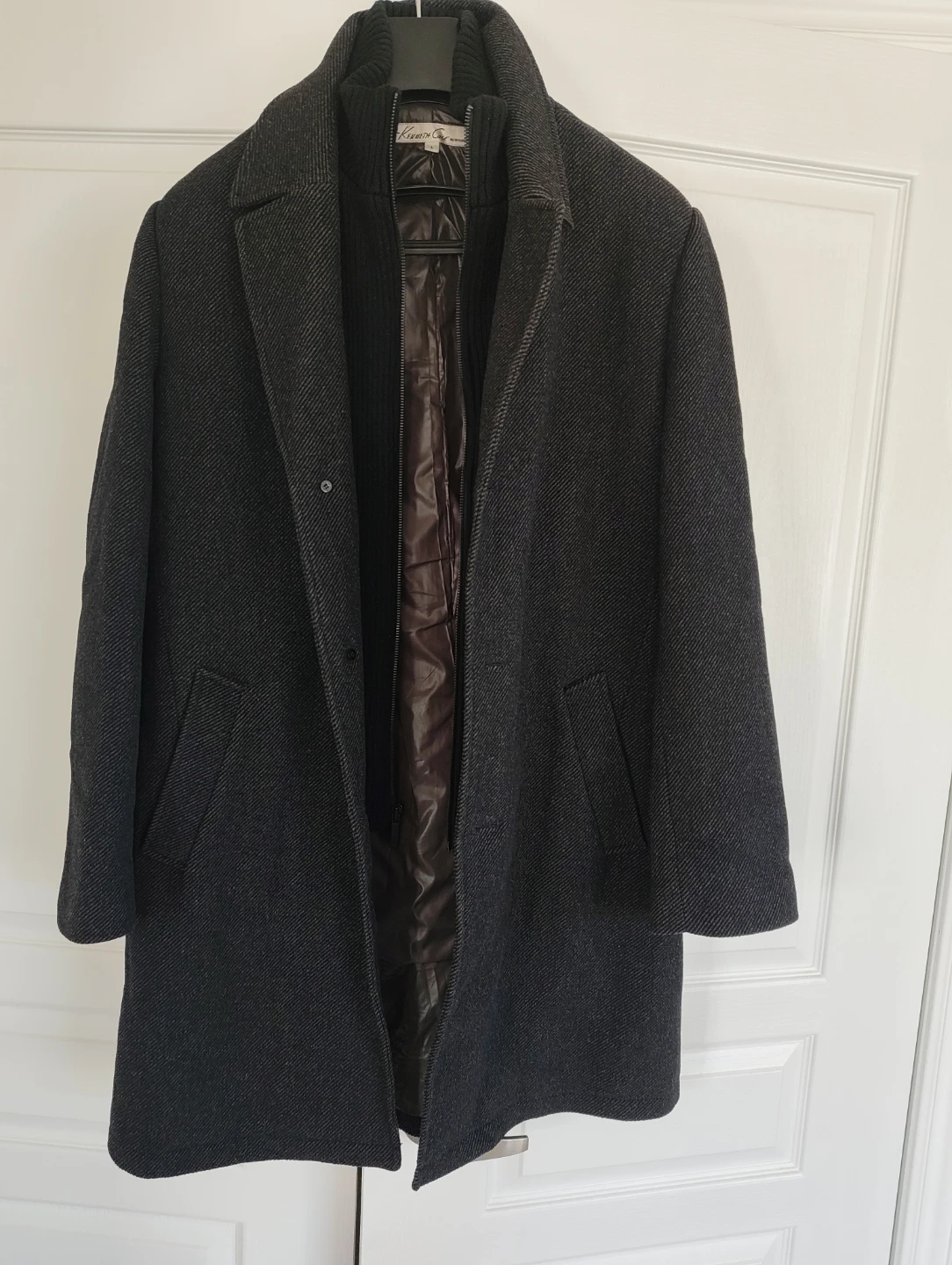 Kenneth Cole Men's Charcoal Wool-Blend Coat - photo 3