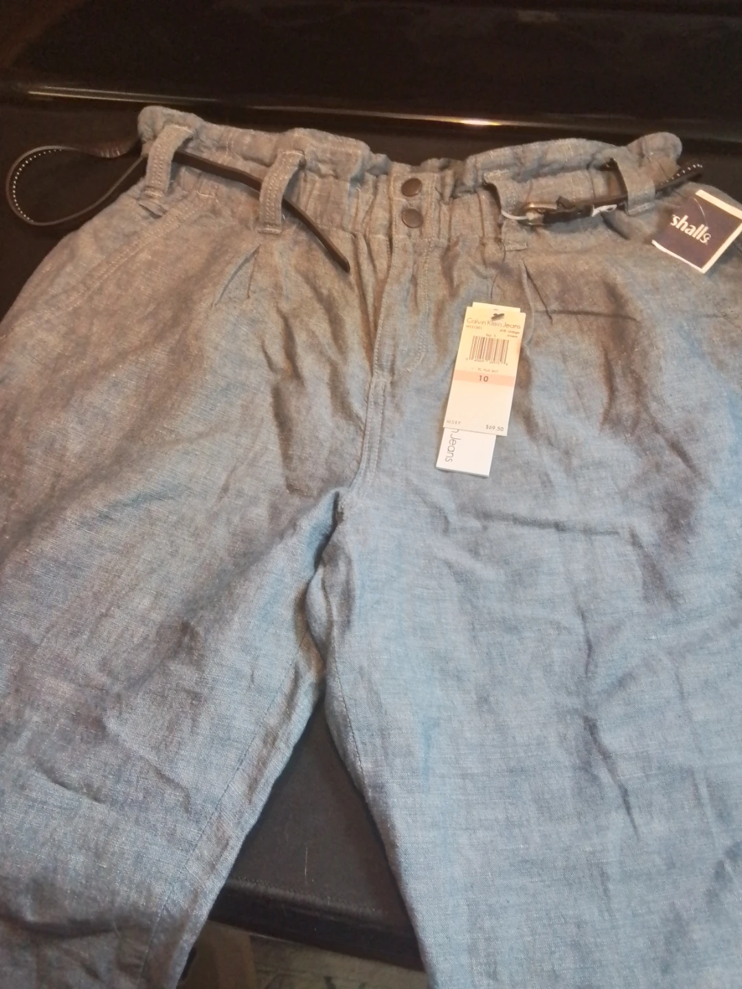 Calvin Klein Jeans Linen Blend Pants Size 10 - photo 2