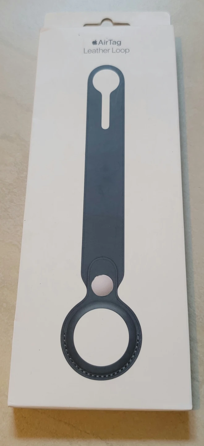 Apple Airtag Leather Loop (Baltic Blue)