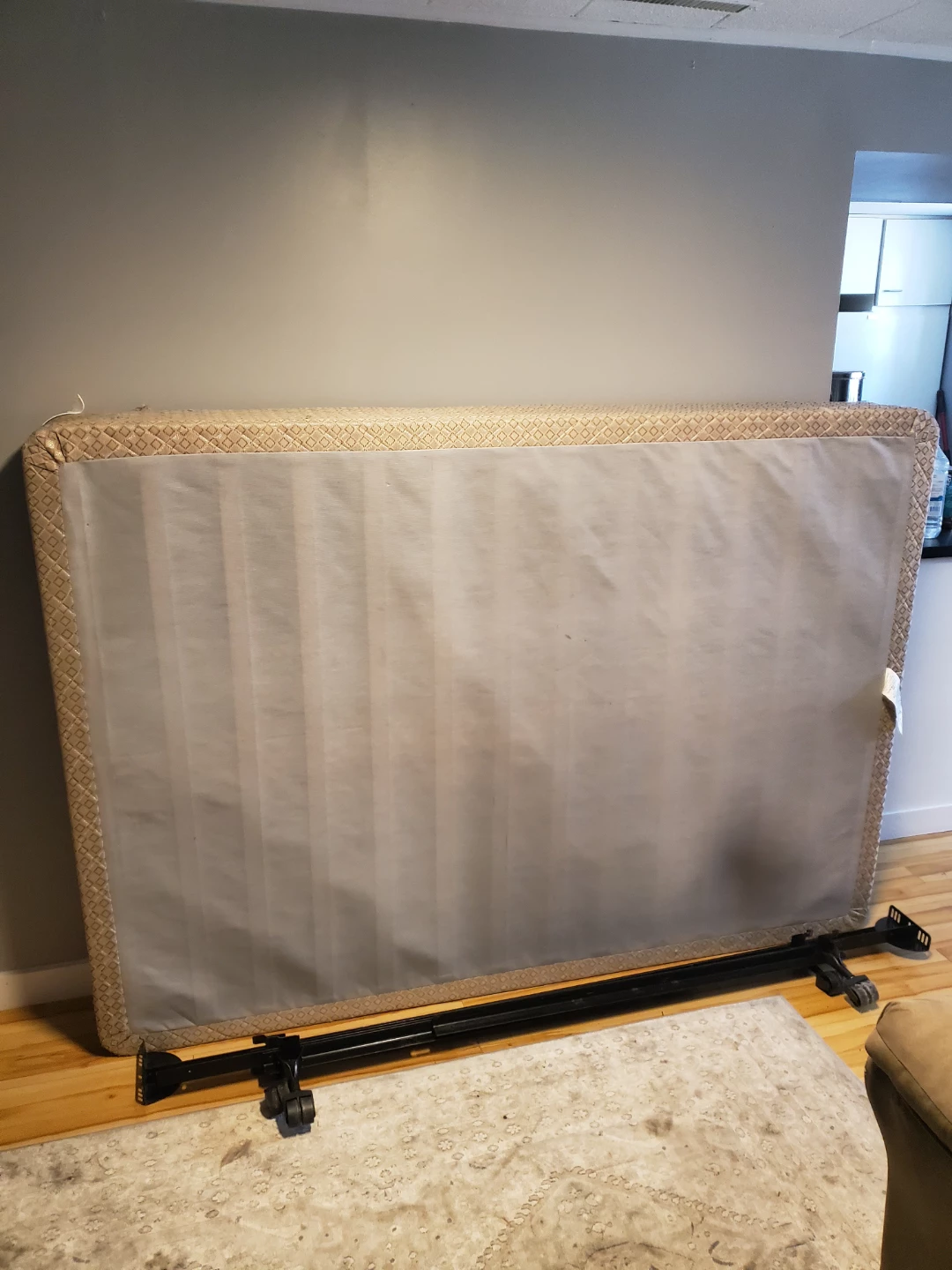 Double Box Spring and Metal Bed Frame