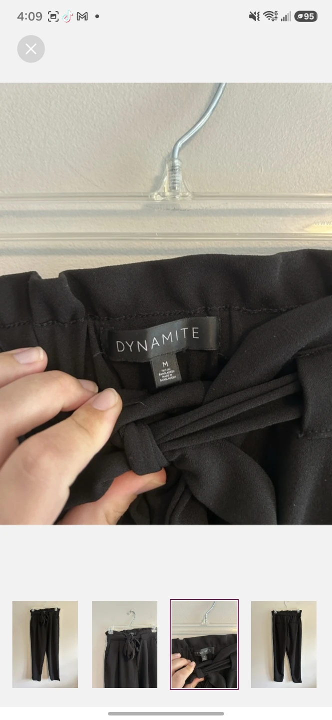 Dynamite Paperbag Waist Trousers - Black - photo 3