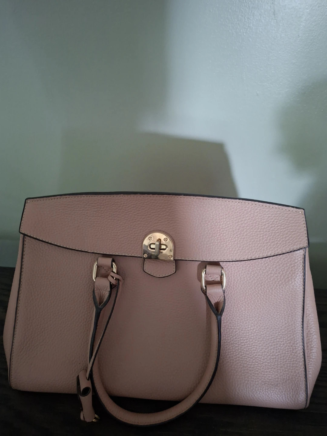 Pink Leather Handbag