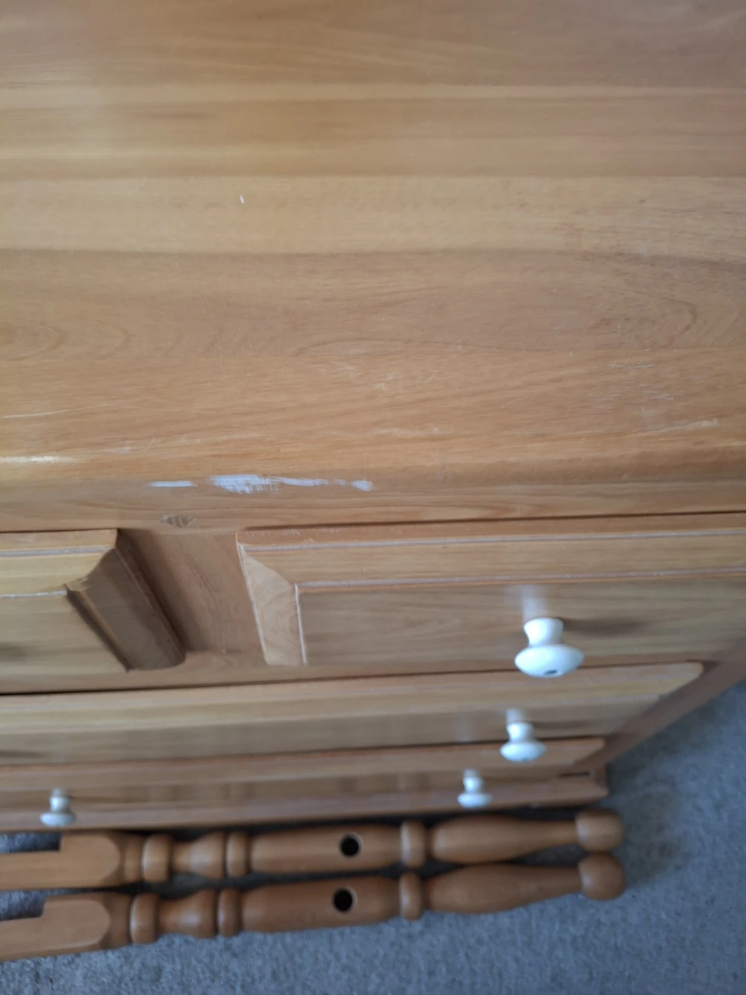 Beautiful 7 Drawer Wooden Dresser with Mirror - photo 3