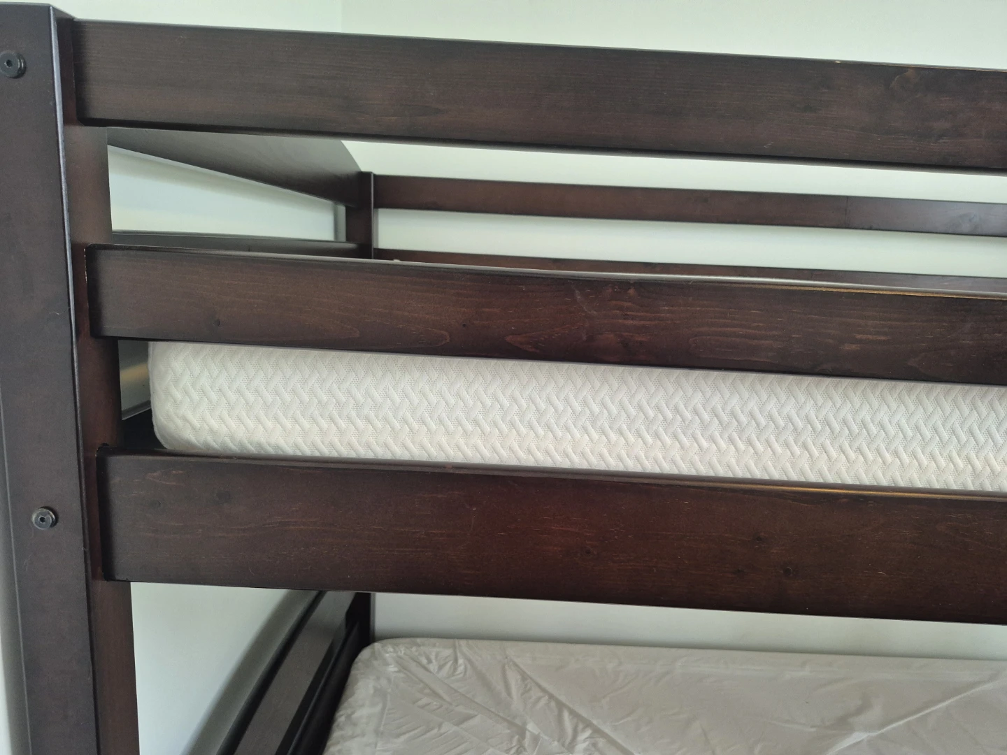 Dark Wood Twin Bunk Bed Frame - photo 2