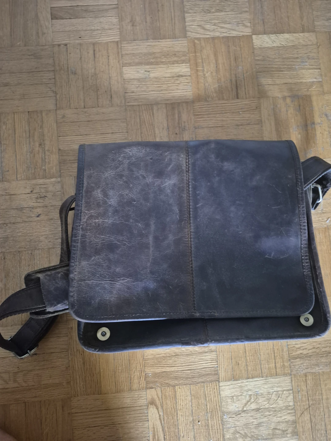 Brown Leather Messenger Bag - photo 3