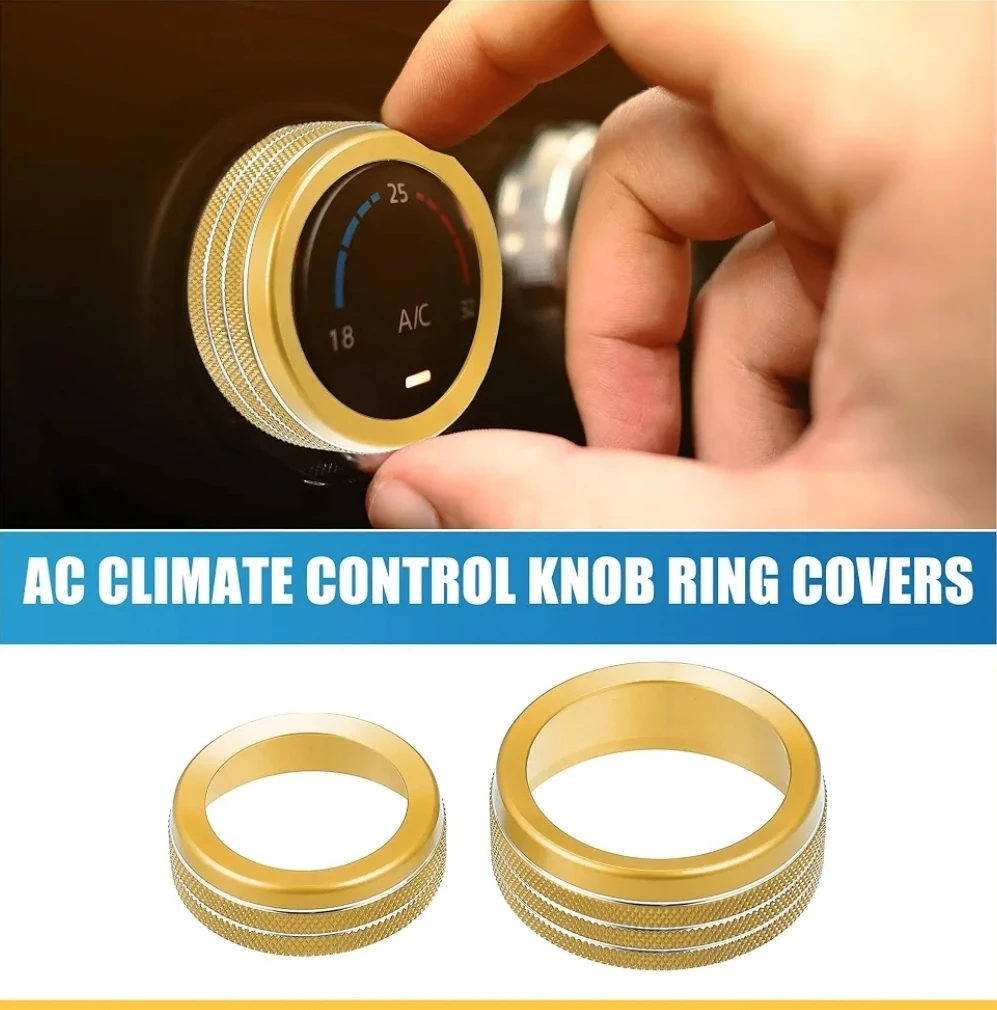 Gold AC Knob Covers (Set of 3) - photo 2
