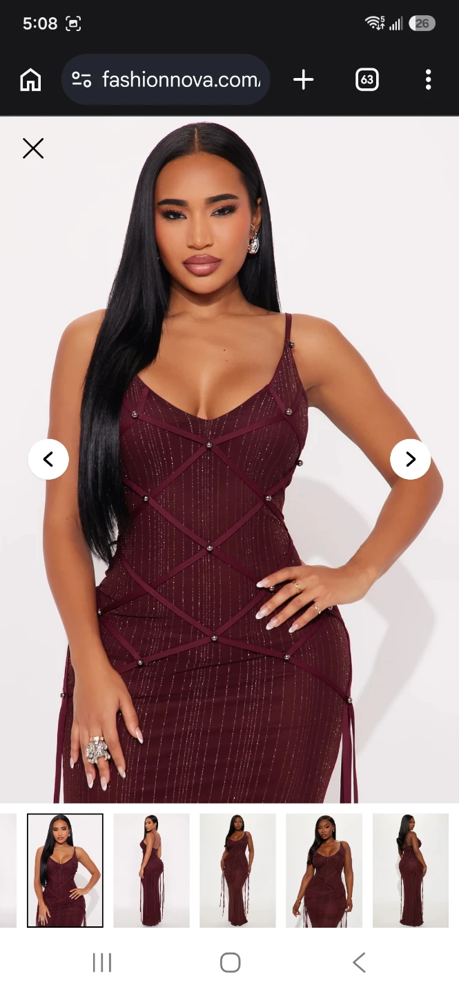 Fashion Nova Burgundy Maxi Dress - photo 2