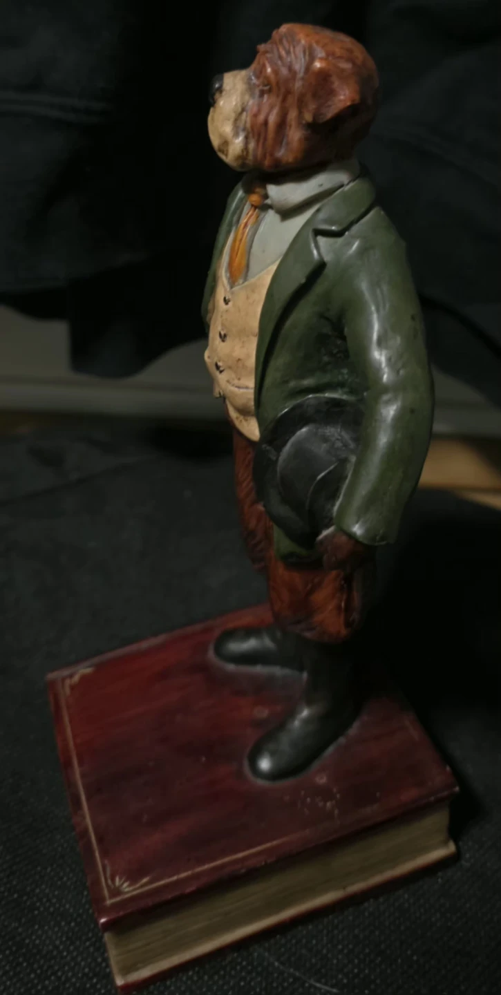 Vintage Style 12" Bulldog Gentleman Figurine