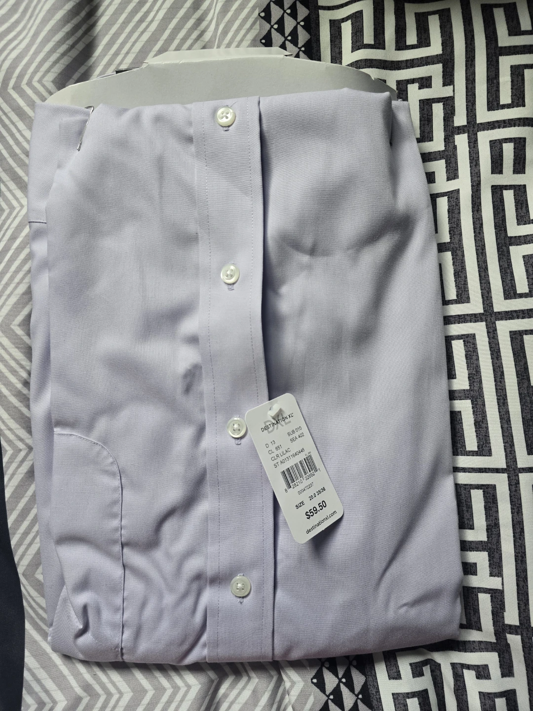 GS Men's Dress Shirt - Lilac - 20 35/36 - photo 2