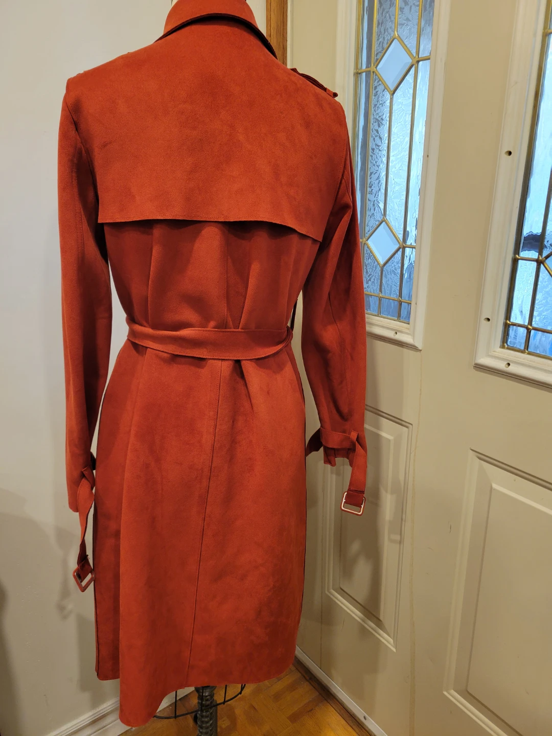 Forever 21 Burnt Orange Suede Trench Coat Size Med - photo 3