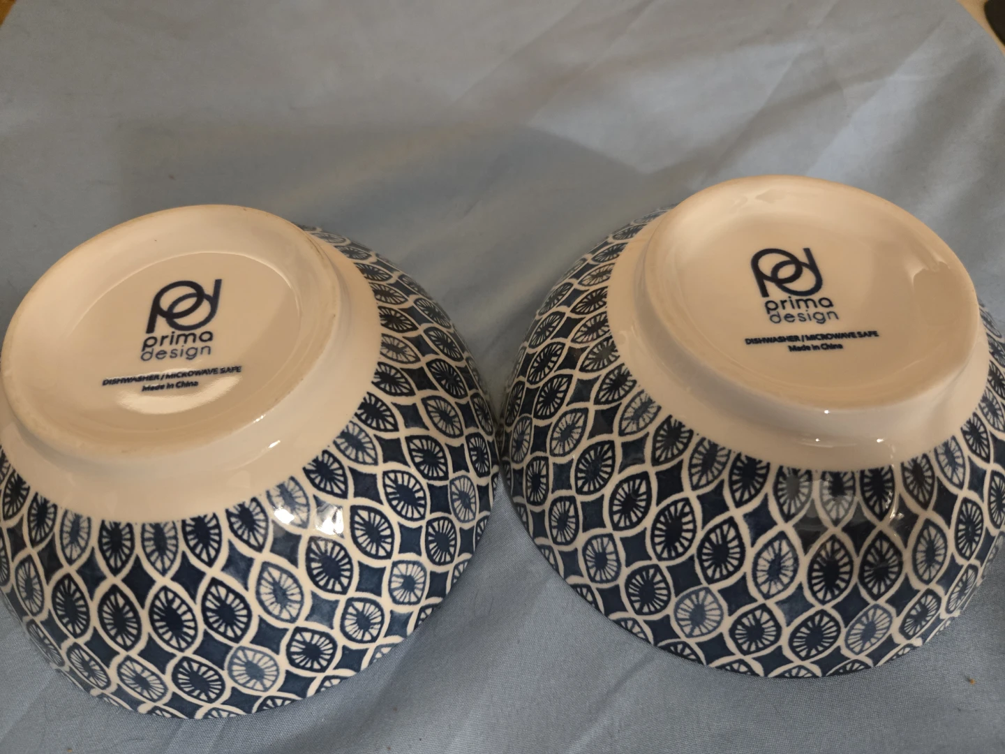 Prima Design Blue & White Porcelain Bowls Pair - photo 2