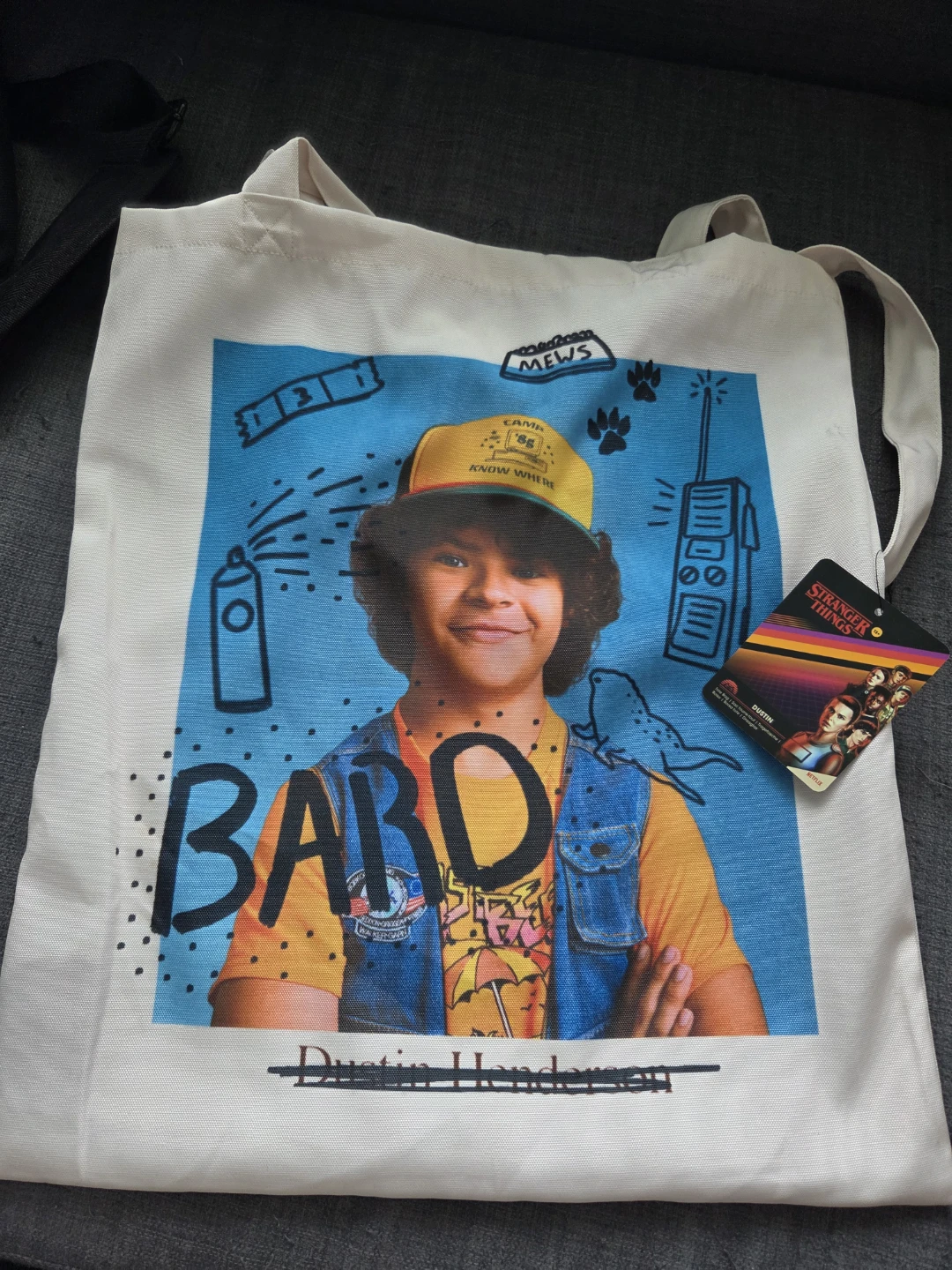 Stranger Things Dustin Henderson Tote Bag