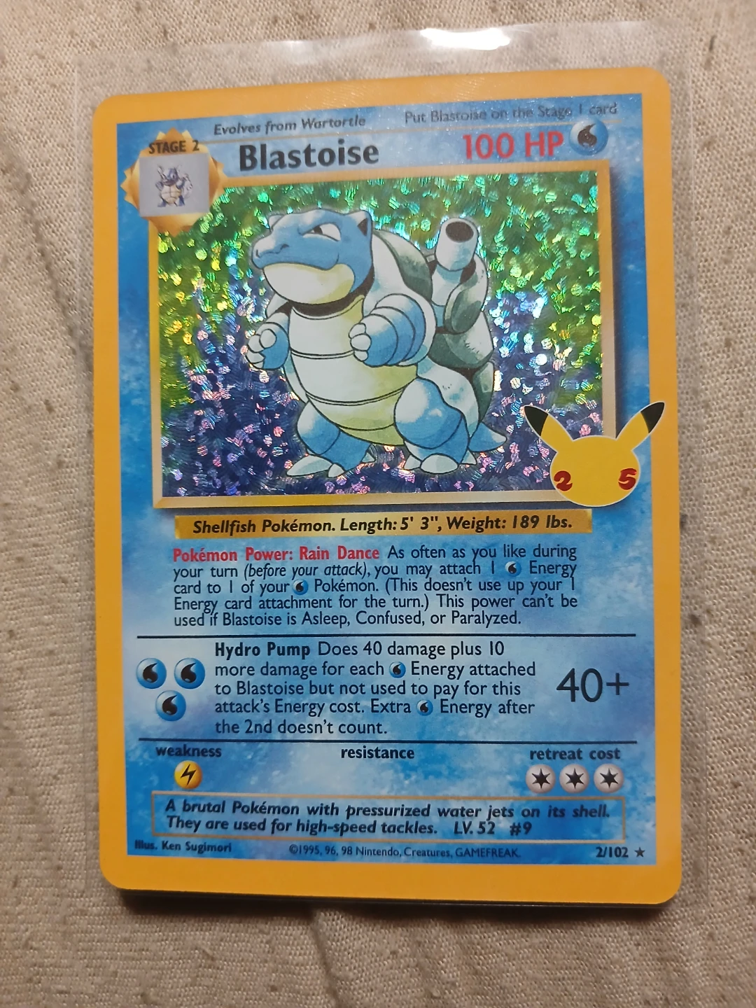 Holo Blastoise Celebrations 2/102 2021 Pokémon Card