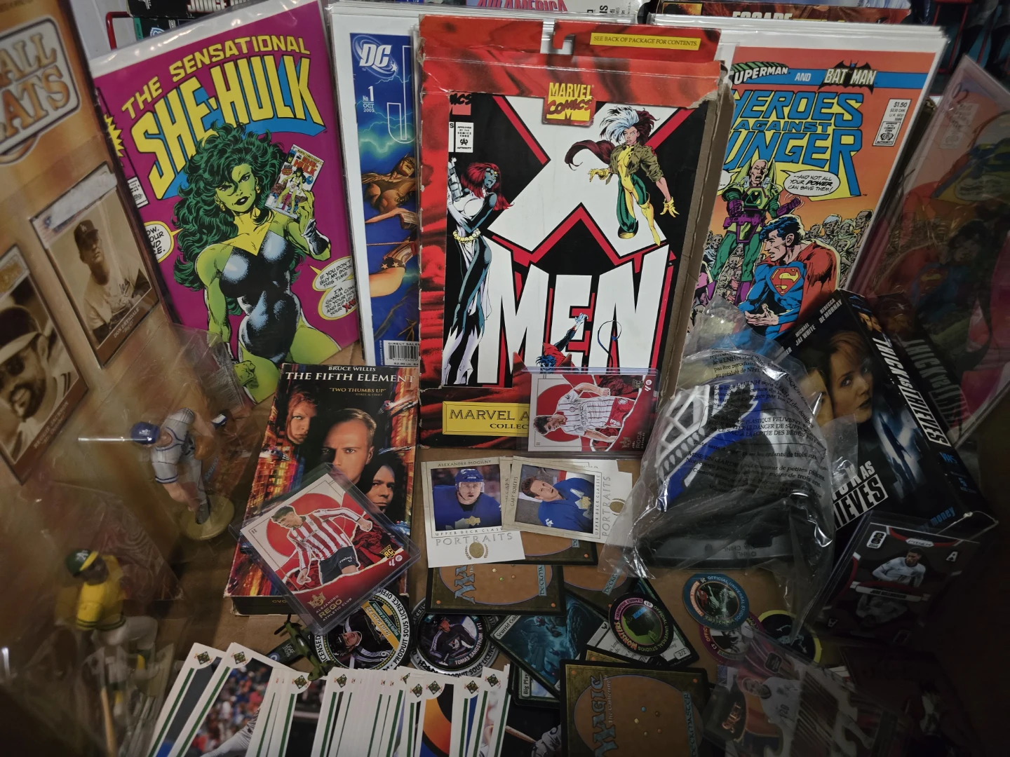 Assorted Collectible Comics, Cards, and Memorabilia