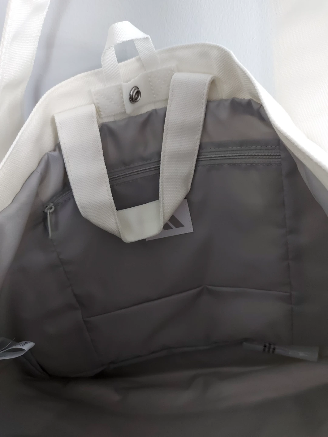 New Adidas Canvas Court Tote Bag White - photo 5