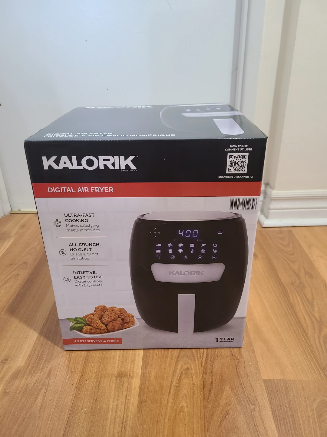 KALORIK Digital Air Fryer 4.5 QT. 🏈