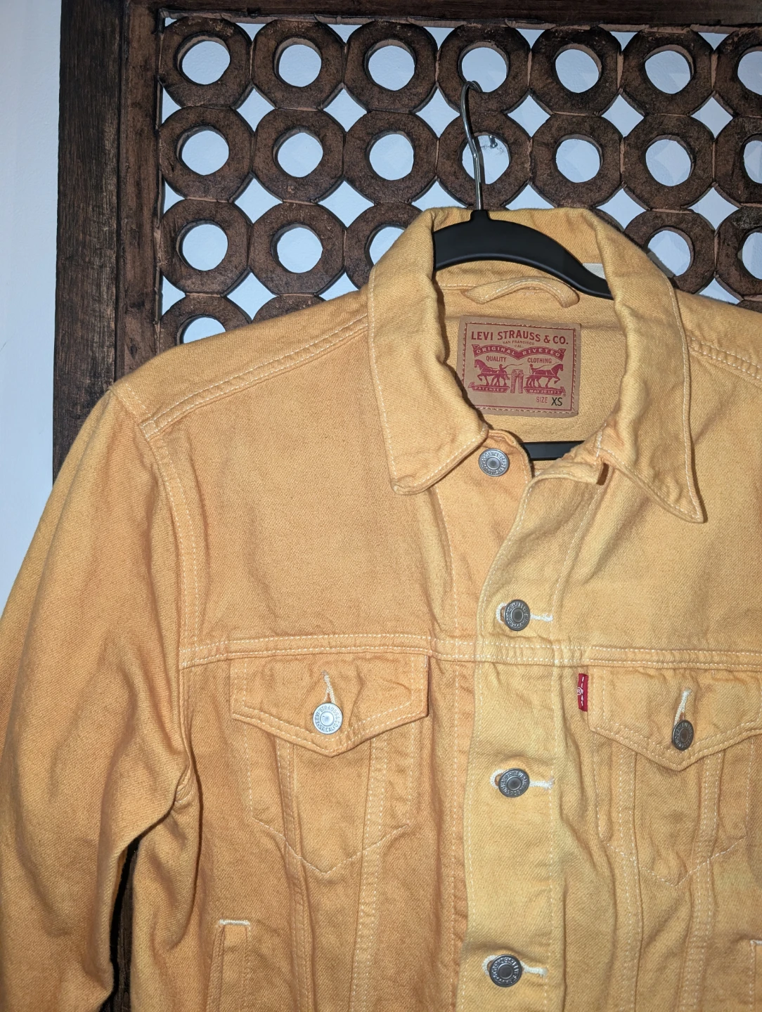 Vintage Levi's Denim Mustard Yellow Jacket - photo 2