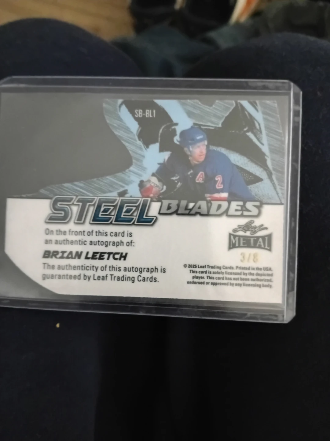 Brian Leetch Steel Blades Signed Trading Card - photo 2