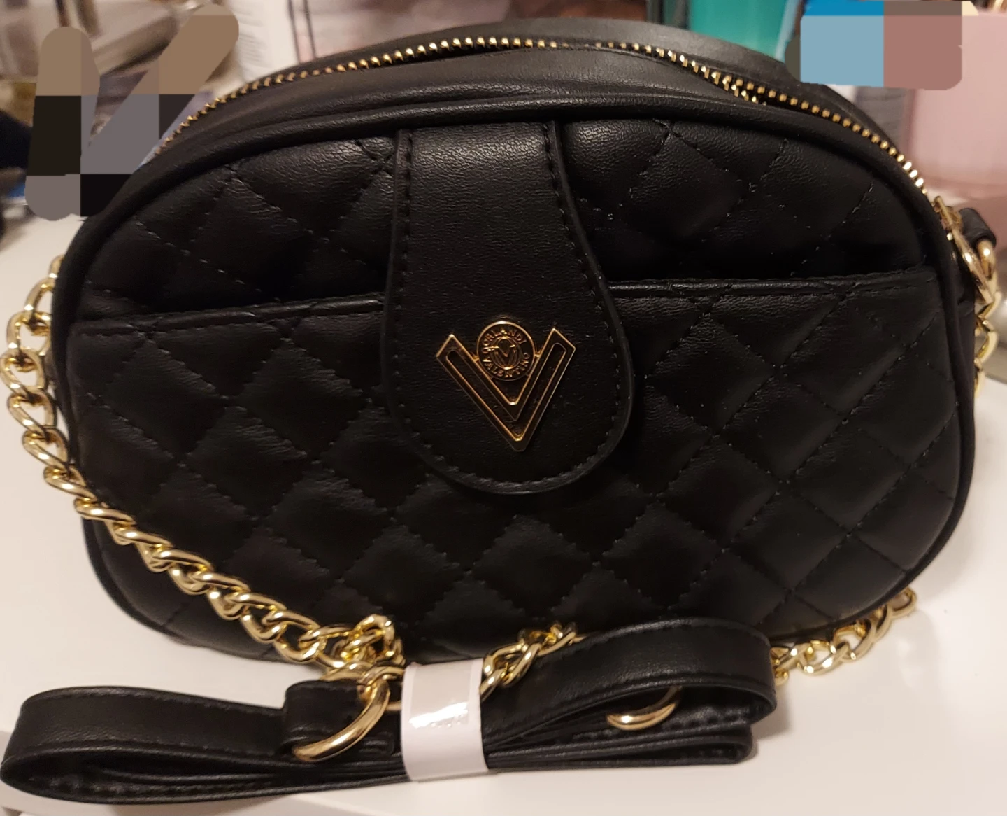 Valentino Orlandi Quilted Shoulder Bag - Black