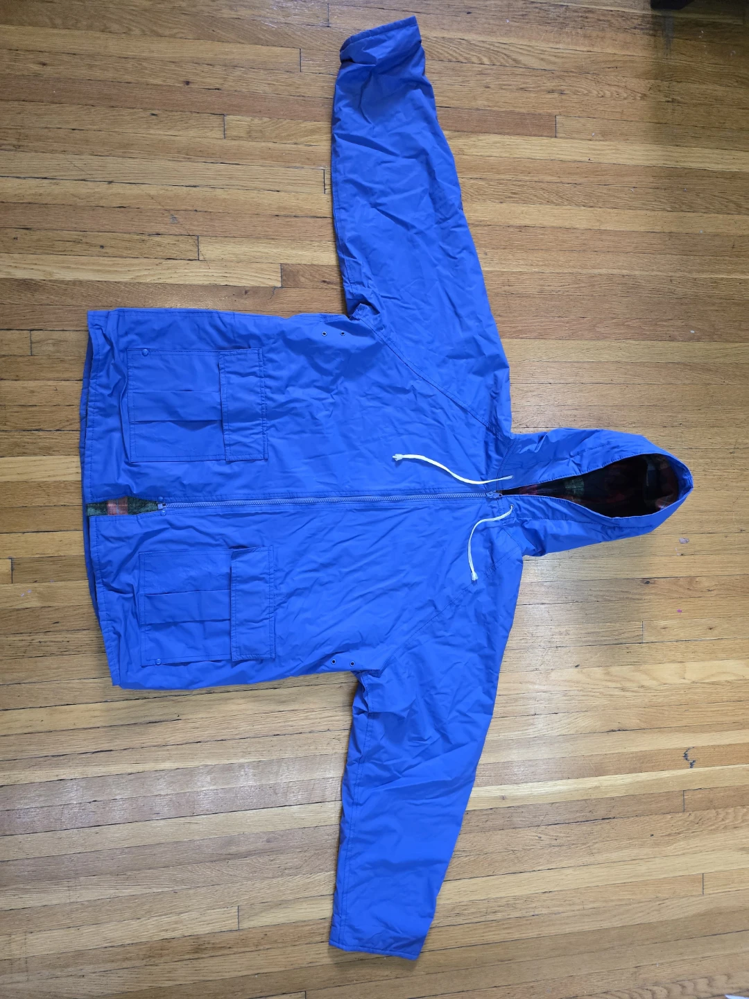 Misty Harbor Blue Plaid Lined Anorak Jacket