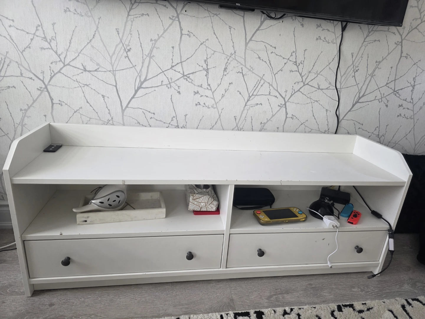White TV Media Console