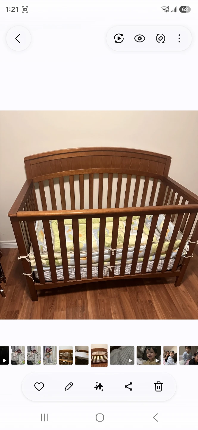 Wooden Baby Crib & mattress - photo 3