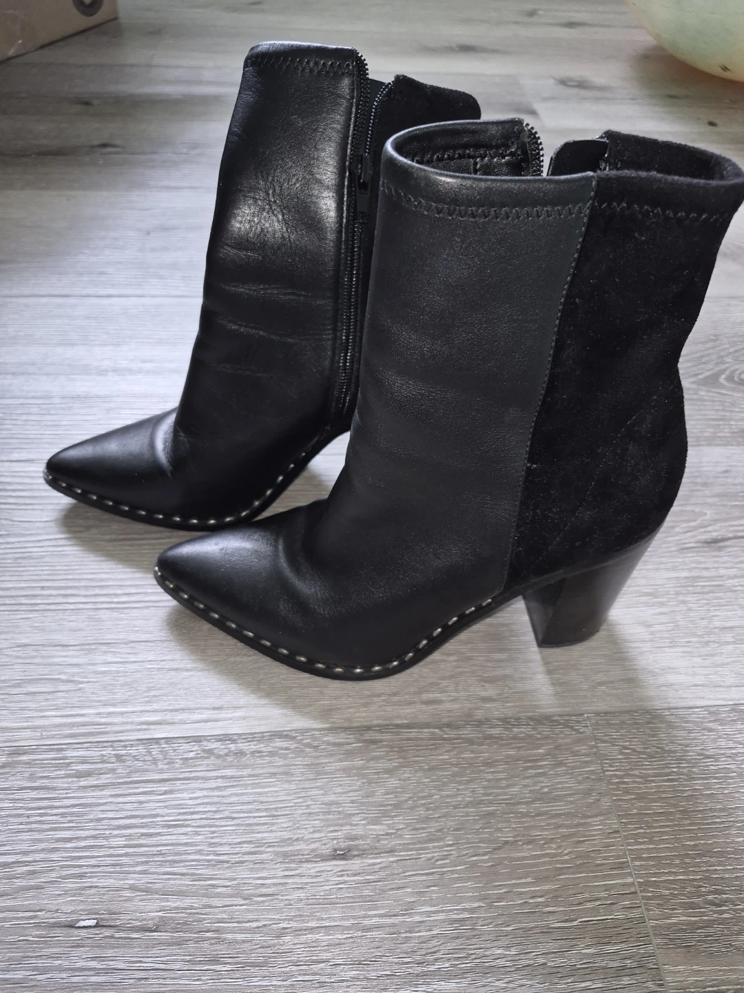 Black aldo ankle boots with studded detail