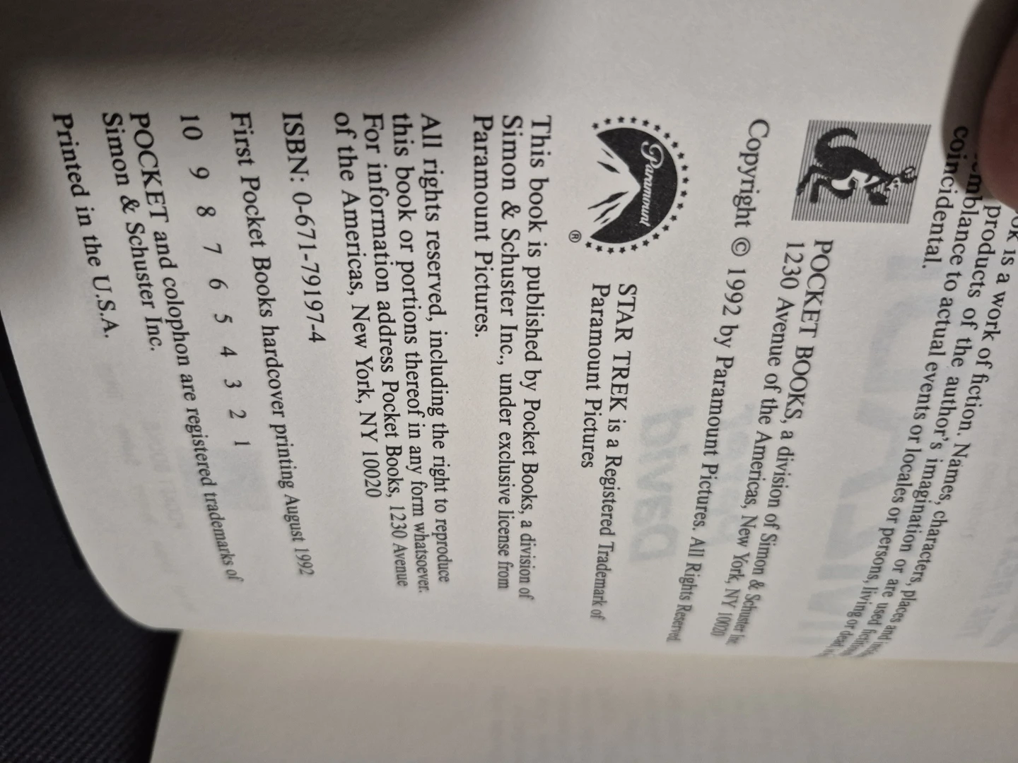 Star Trek: TNG Imzadi 1 & 2 (1st Edition - HC) - photo 4