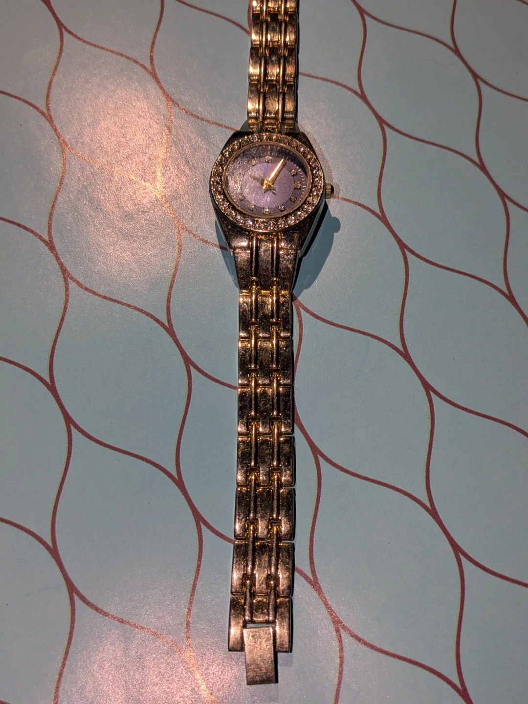 Blue women's stainless steel watch - photo 4