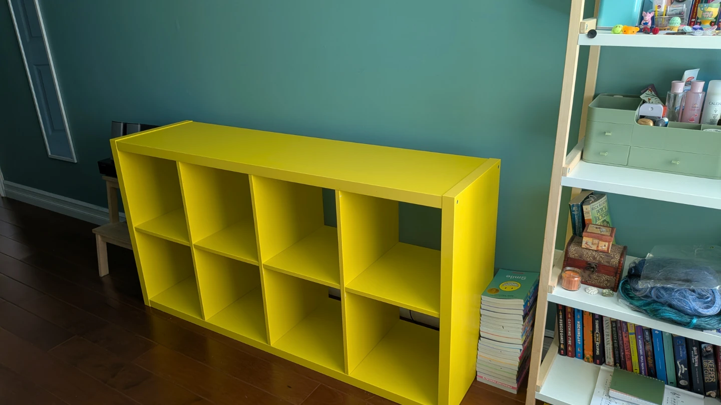IKEA Kallax 8-Cube Shelving Unit - Yellow - photo 3