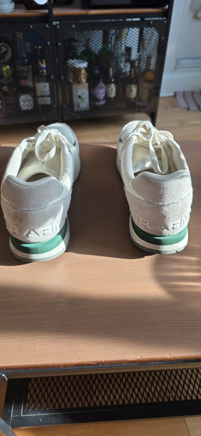 Under Armour cream and green sneakers - photo 3