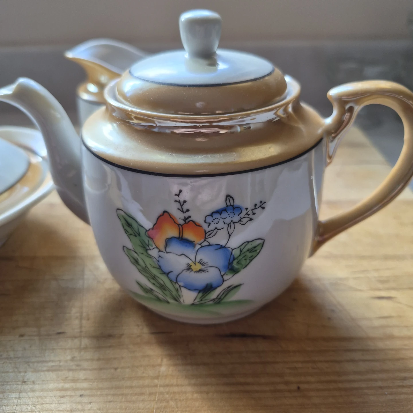 Japanese Vintage Teapot, sugar and creamer set - photo 3