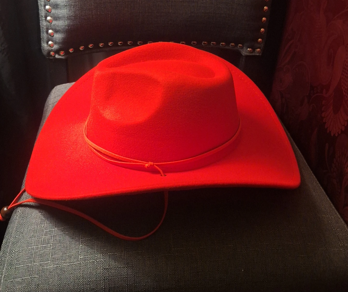 Red Western Style Hat