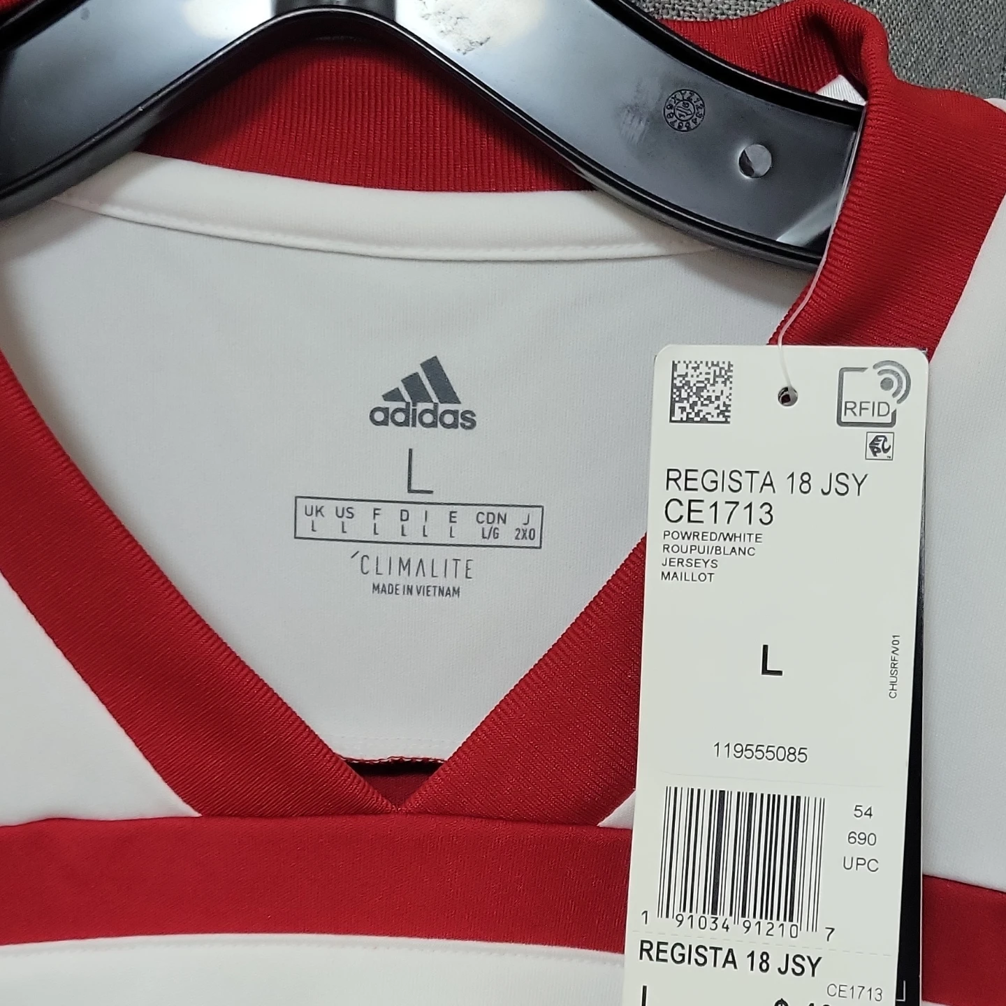 Adidas Regista 18 Jersey Red White Size Large - photo 4
