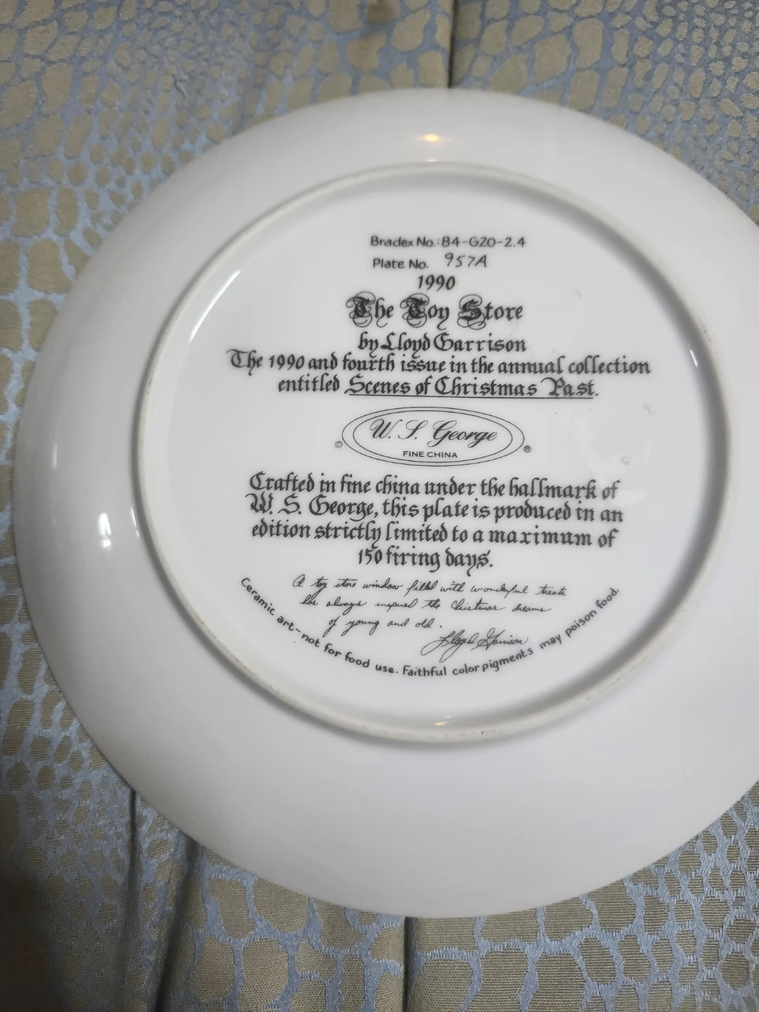 W.S. George The Toy Store Collector Plate - photo 2