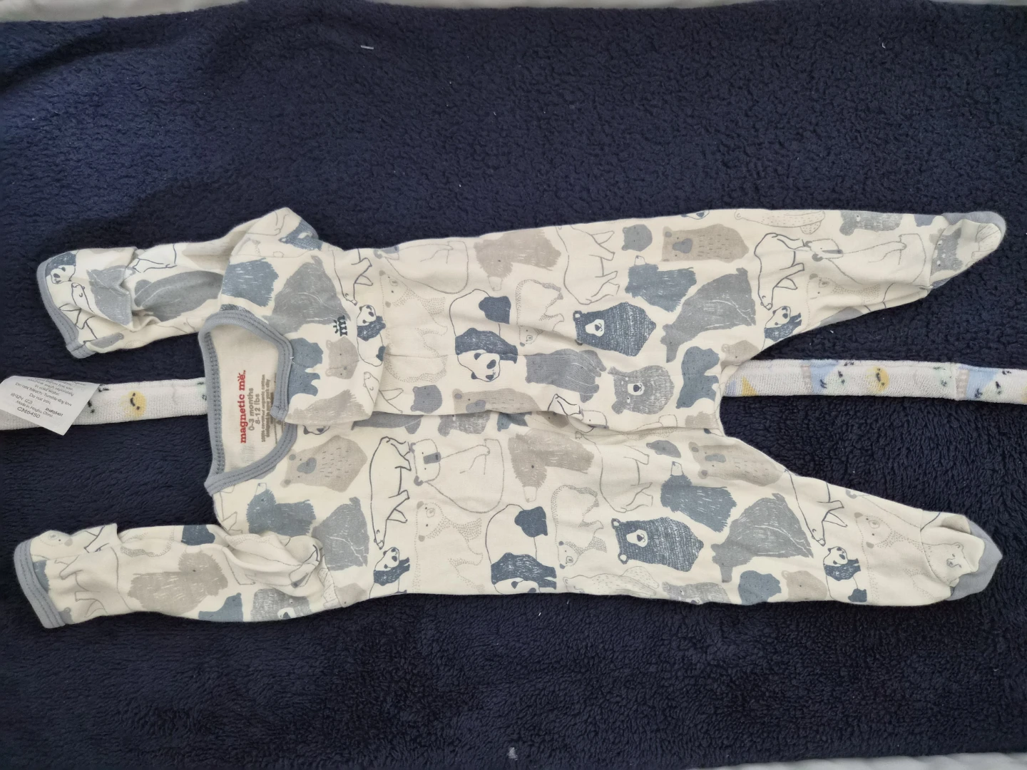 Magnetic Me Bear Print Footie