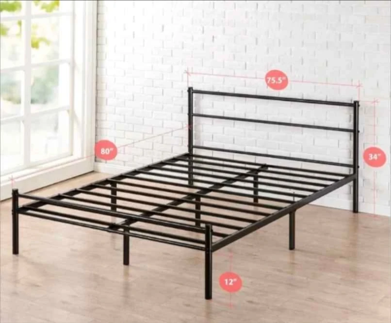 Black Metal King Bed Frame