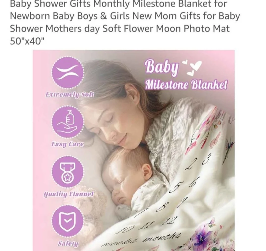 Baby Monthly Milestone Blanket - photo 3