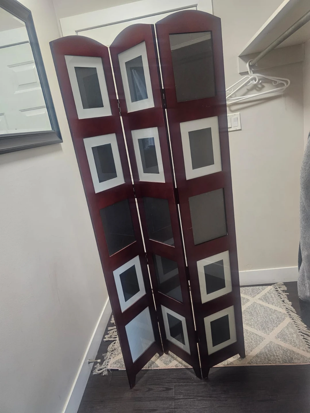 Three-Panel Photo Frame Room Divider