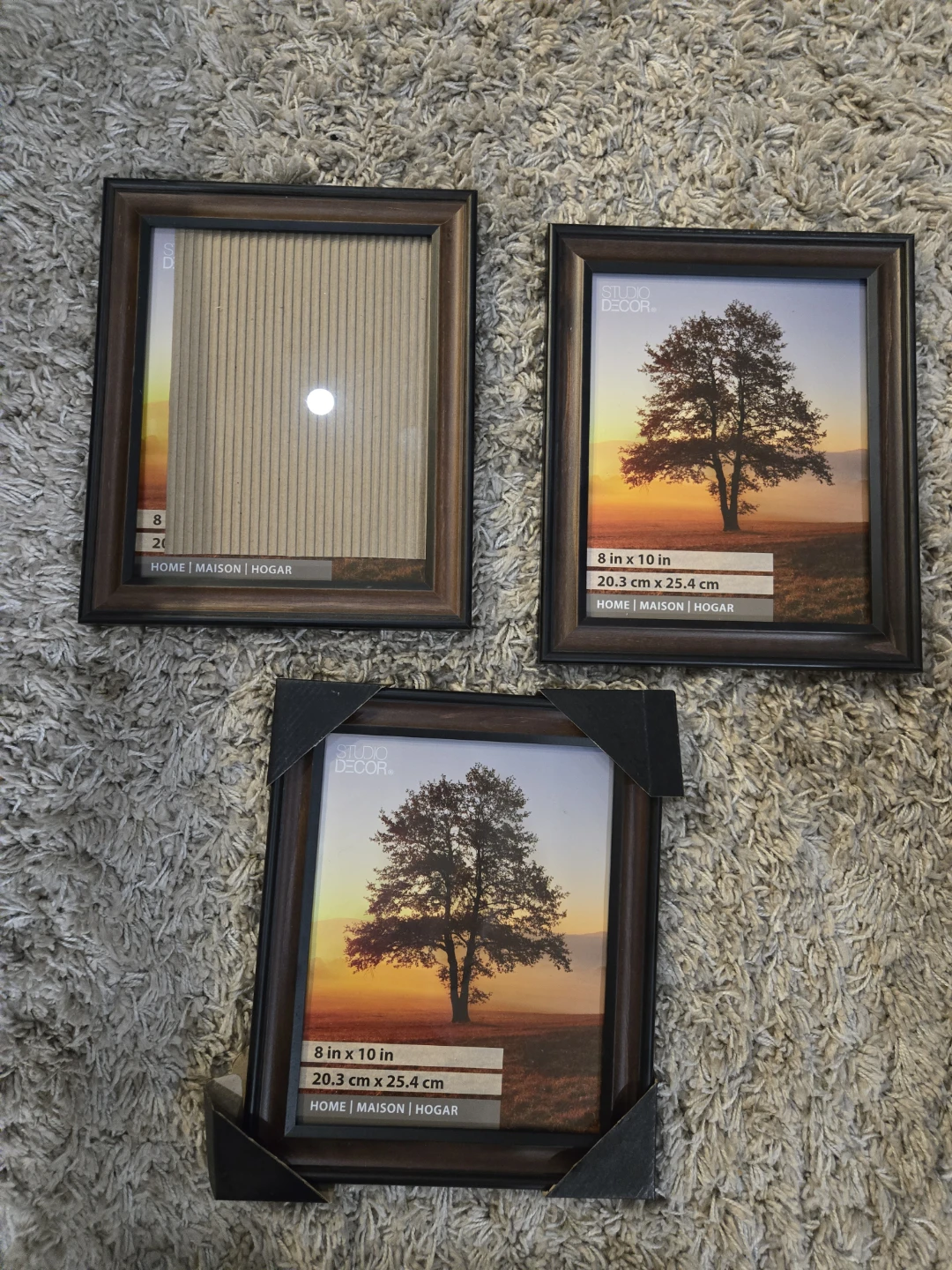 3 Studio Decor Picture Frames 8 x 10