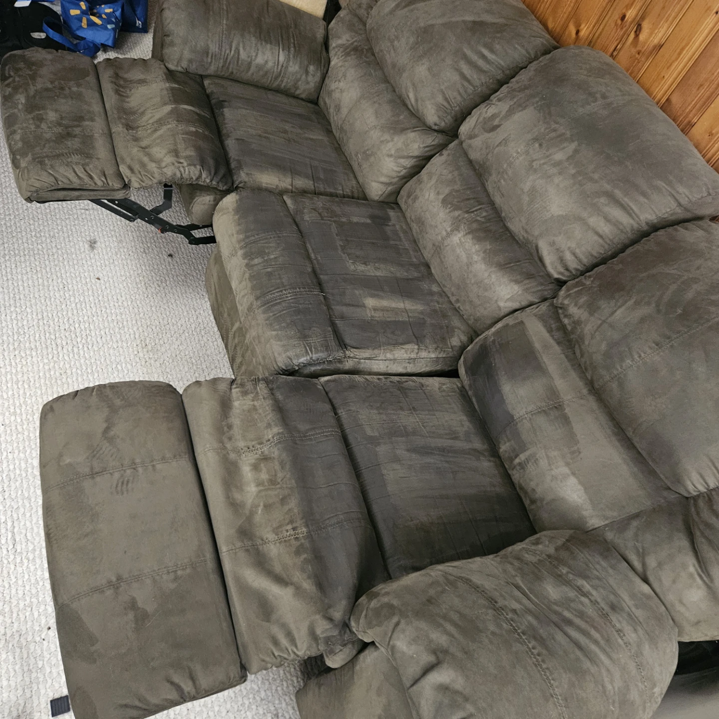 Dark Grey Reclining Sofa