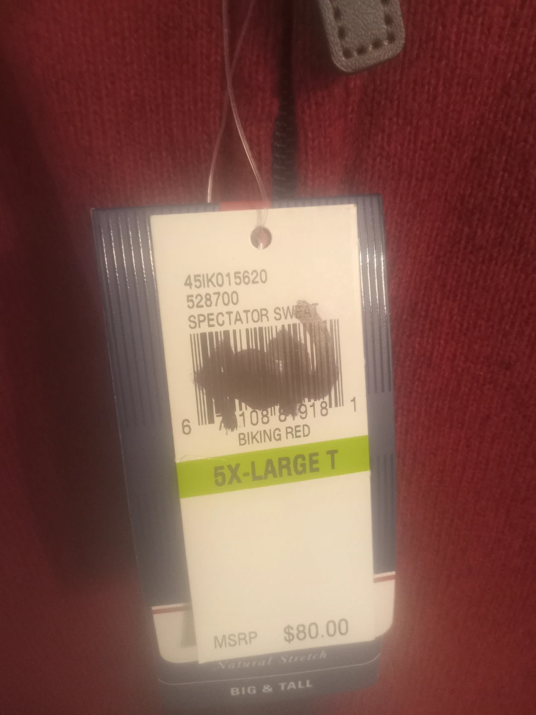 IZOD Spectator Sweatshirt Biking Red 5X-Large Tall - photo 2