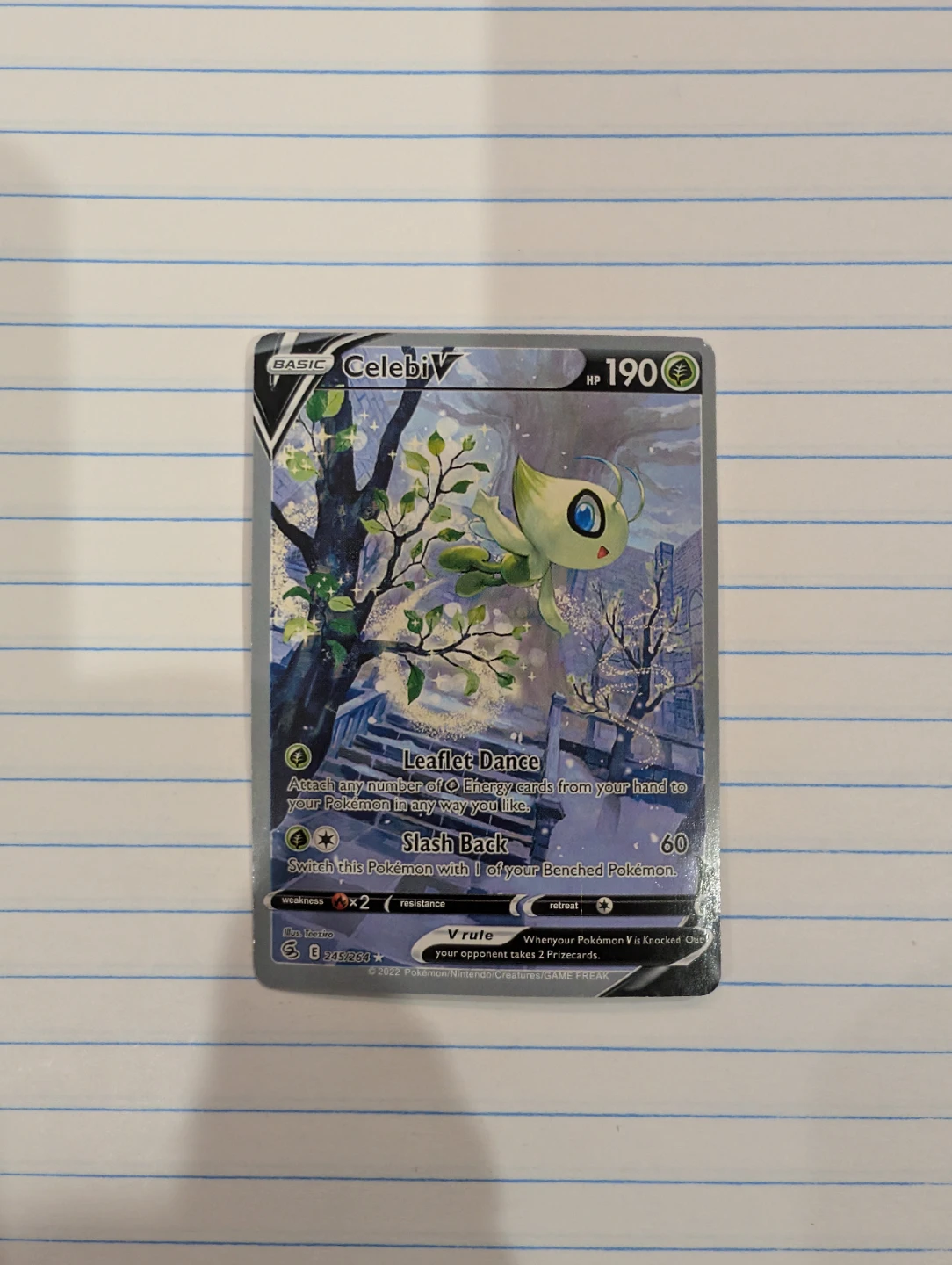 Celebi V Alternate Full Art SWSH 08 : Fusion Strike - photo 3