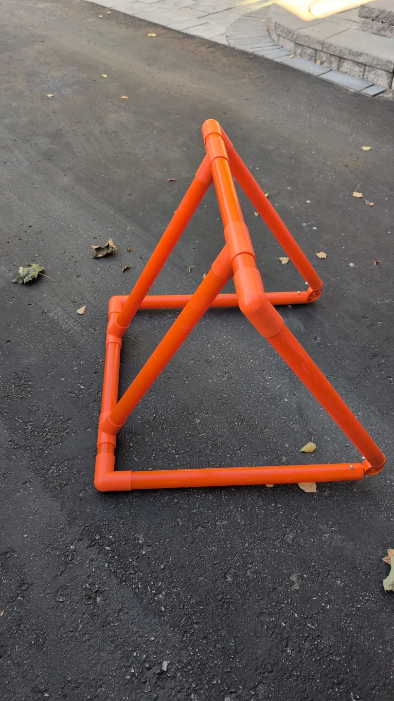 Orange PVC ice skating training handle