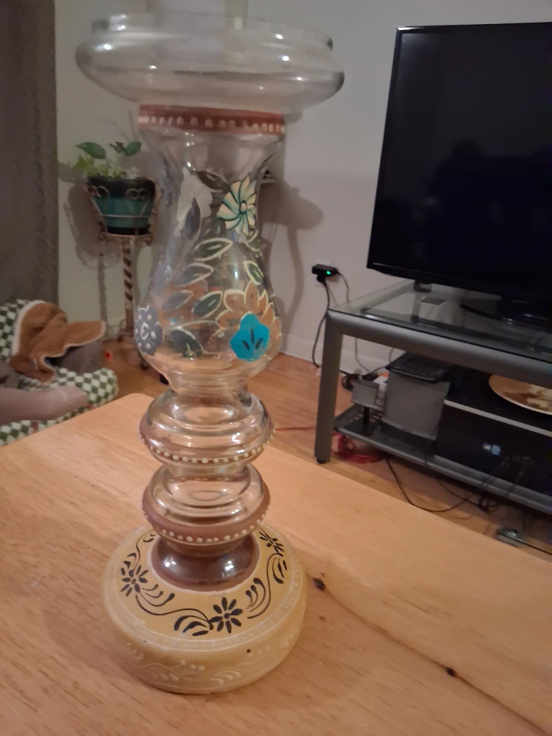 Decorative Glass Candle Holder or vase - photo 3